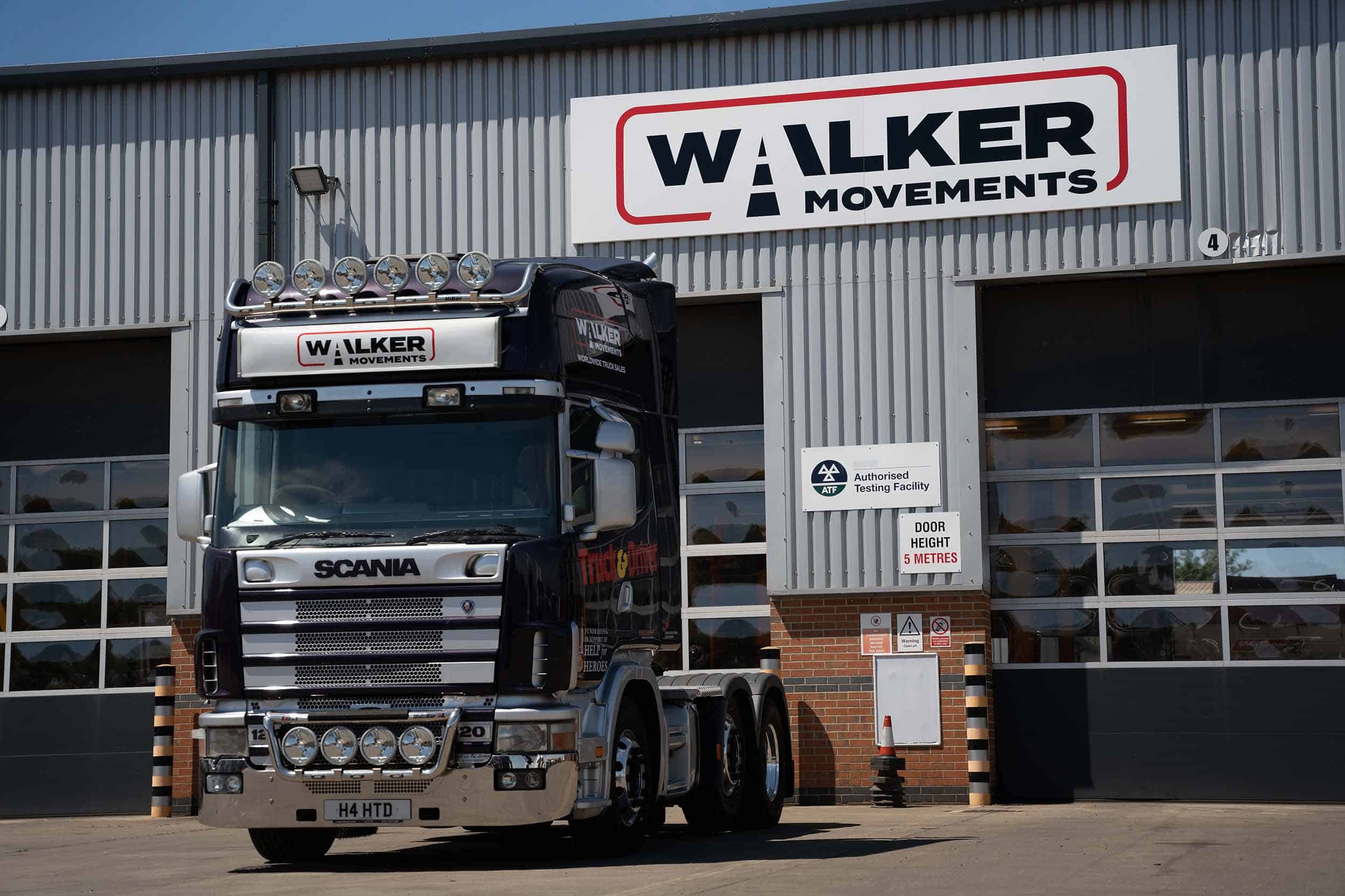 a vehicle awaits collection outside the walker movements depot