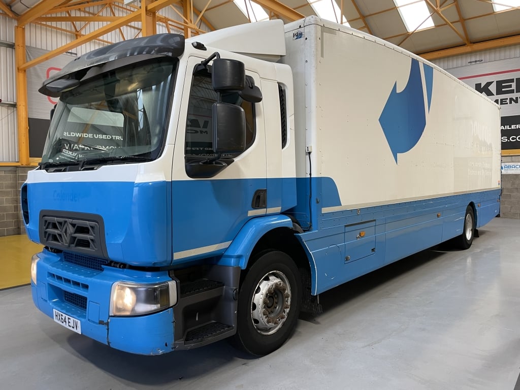 RENAULT D18 WIDE 15 TONNES *EURO 6*, 4X2 STREAMLINE BOX BODY - 2014 - HX64 EJV