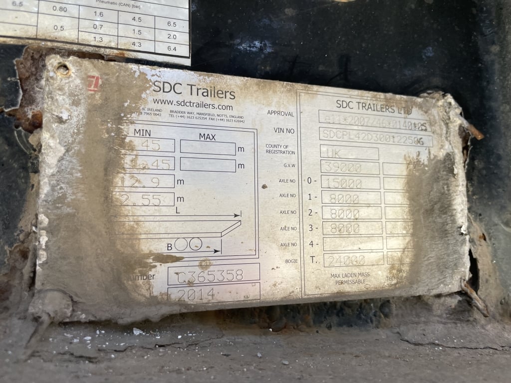 SDC 42FT BRICK GRAB TRAILER – 2014 – C365358