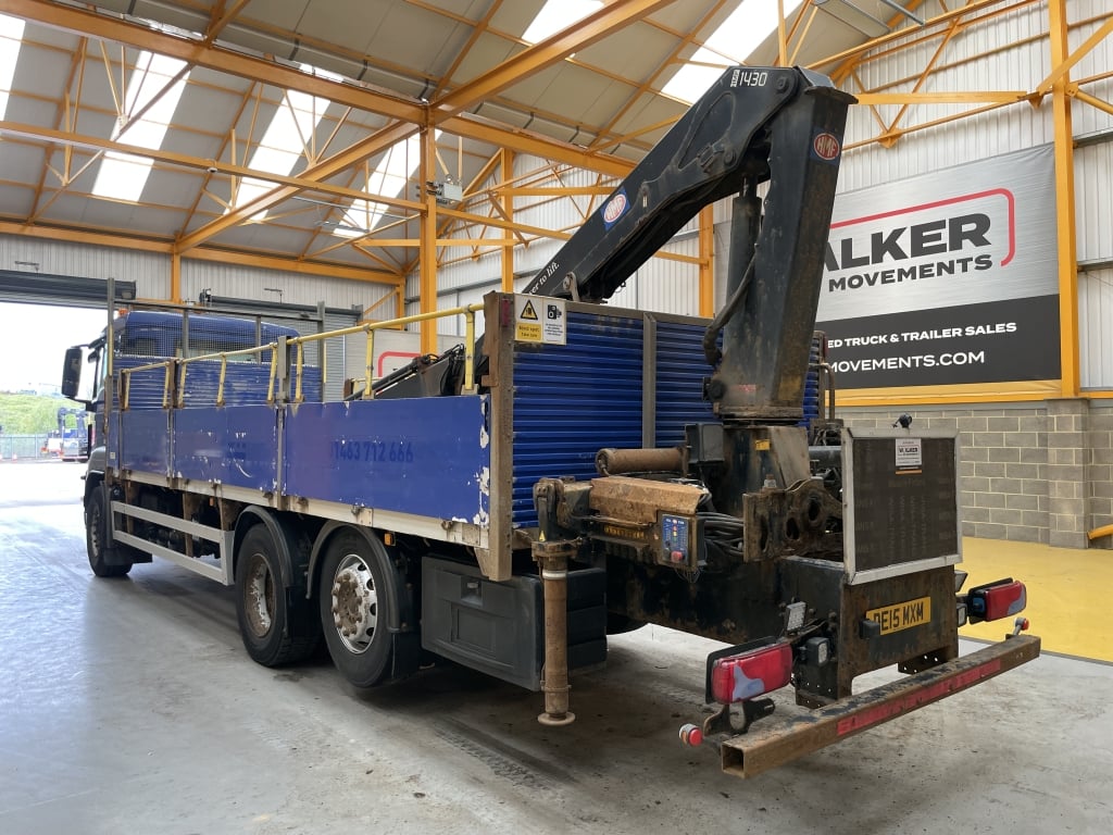 MAN TGS 26.360, *EURO 6* 6X2 26 TONNES DRAWBAR SPEC FLATBED/CRANE - 2015 - DE15 MXM