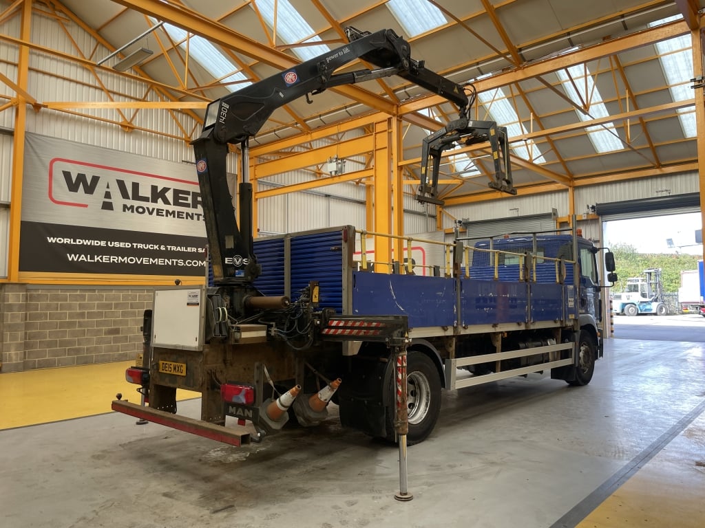 MAN TGM 18.250 *EURO 6* 4X2 18 TONNES PINCE À BRIQUES - 2015 - DE15 MXG
