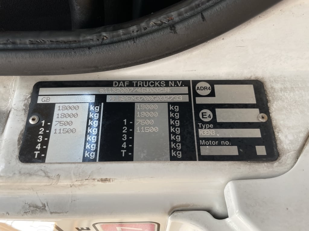 DAF CF250 *EURO 6*, 4X2 18 TONNE FRIDGE/FREEZER – 2016 – PF65 RLV