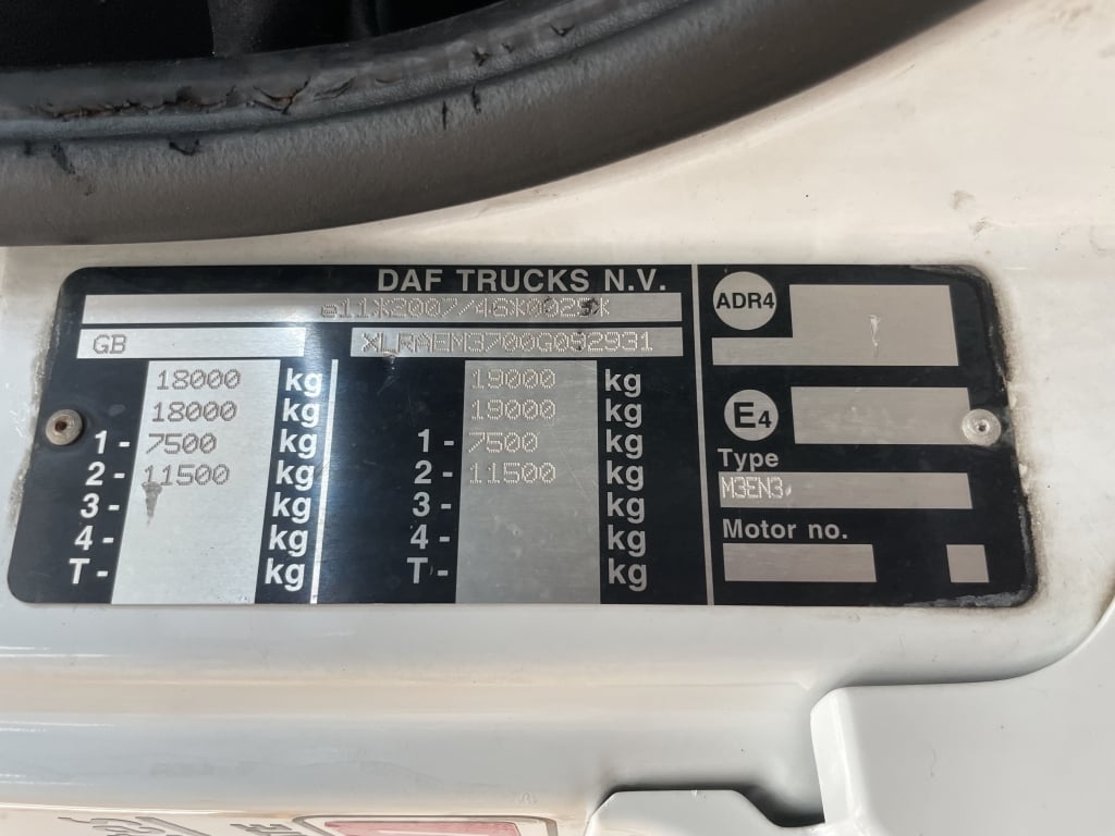 DAF CF250 *EURO 6*, 4X2 18 TONNES FRIGO/CONGÉLATEUR - 2016 - PF65 RNJ