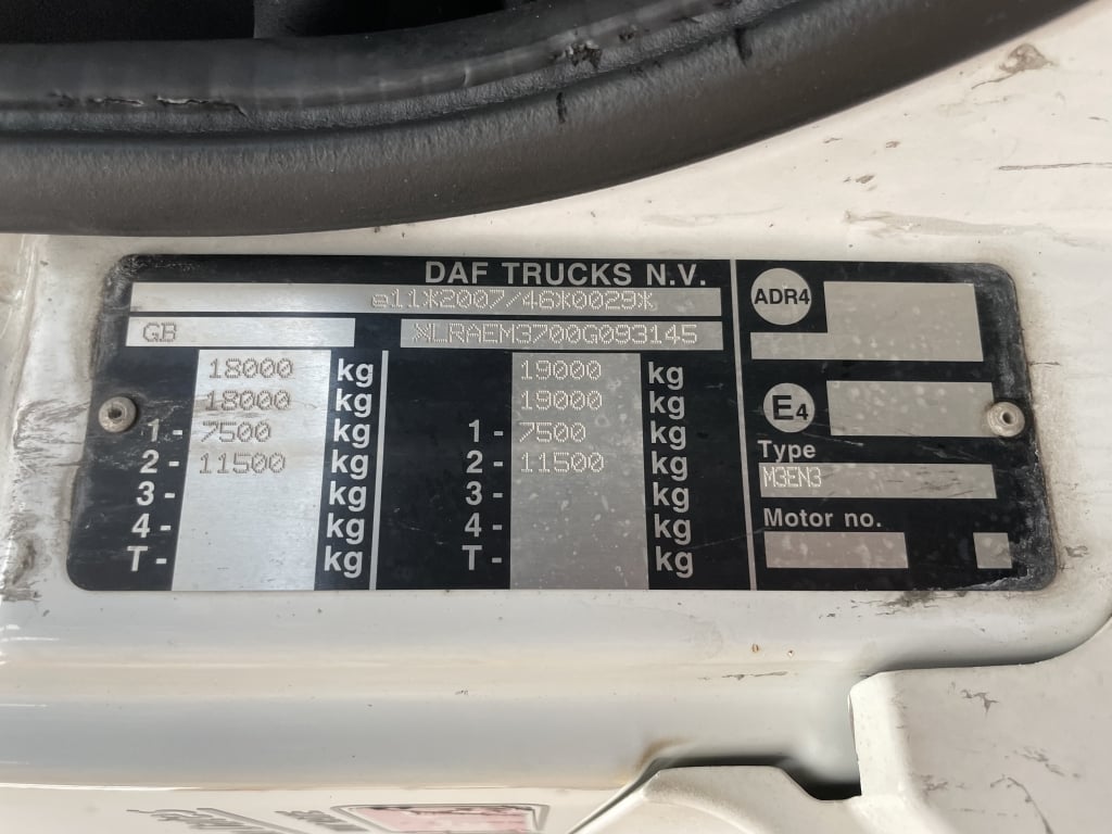 DAF CF250 *EURO 6*, 4X2 18 TONNES FRIGO/CONGÉLATEUR - 2016 - PN16 BND