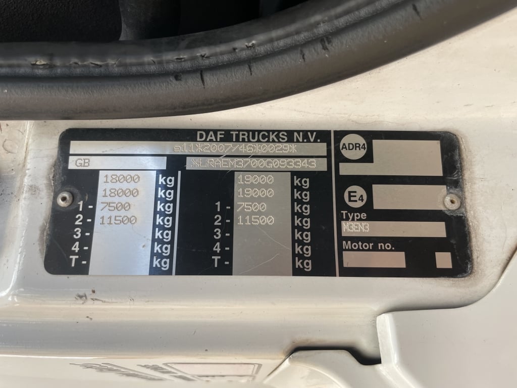 DAF CF250 *EURO 6*, 4X2 18 TONNE FRIDGE/FREEZER – 2016 – PN16 BNL
