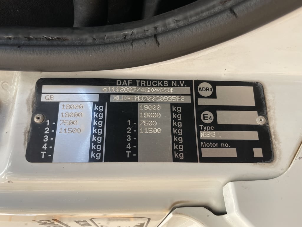 DAF CF250 *EURO 6*, 4X2 18 TONNES FRIGO/CONGÉLATEUR - 2016 - PN16 BNO