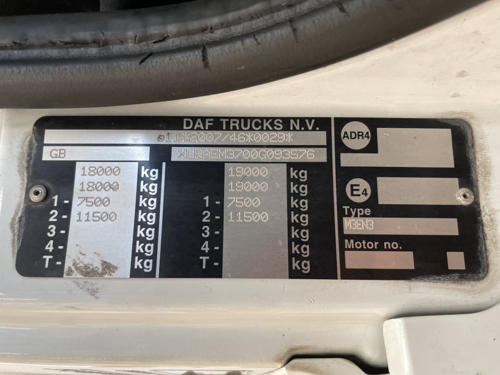 DAF CF250 *EURO 6*, 4X2 18 TONNES FRIGO/CONGÉLATEUR - 2016 - PN16 BNY