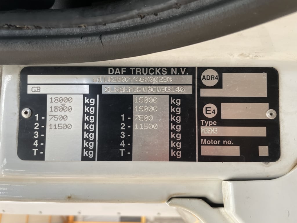 DAF CF250 *EURO 6*, 4X2 18 TONNE FRIDGE/FREEZER – 2016 – PN16 BMZ