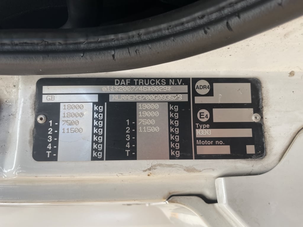 DAF CF250 *EURO 6*, 4X2 18 TONNE FRIDGE/FREEZER – 2016 – PN16 BNZ