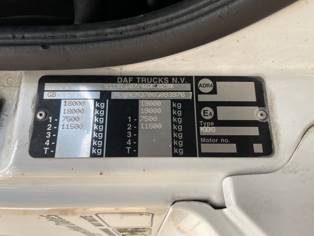DAF CF250 *EURO 6*, 4X2 18 TONNE FRIDGE/FREEZER – 2016 – PN16 BOJ