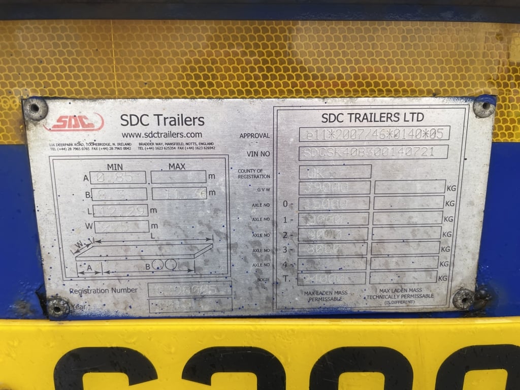 SDC LOCK AND GO SLIDING SKELETAL TRAILER – 2015 – C398005