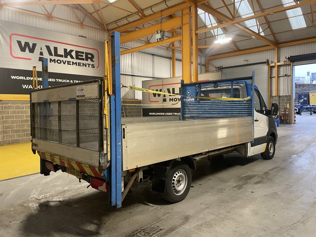 MERCEDES BENZ SPRINTER 314 CDI 3,5 TONNES, *EURO 6* BENNE BASCULANTE À PLATEAU – 2018 – PN68 ODX