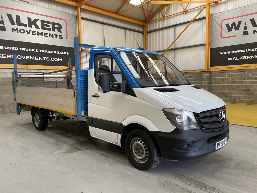 MERCEDES BENZ SPRINTER 314 CDI 3,5 TONNES, *EURO 6* BENNE BASCULANTE À PLATEAU – 2018 – PF68 BHY