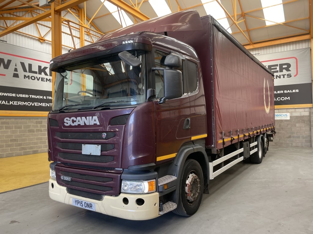 SCANIA G320 HIGHLINE *EURO 6* 26 TONNE 6X2 CURTAINSIDER – 2015 – YP15 ONR