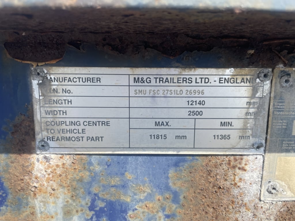 M&G 40FT FIXED SKELETAL TRAILER – 2001 – C069286