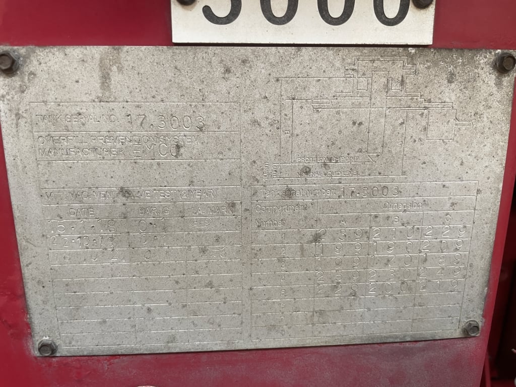 DAF CF330 *EURO 6* 6x2 – Citerne à carburant en aluminium de 19 000 litres – 2018 – WU18 ARF