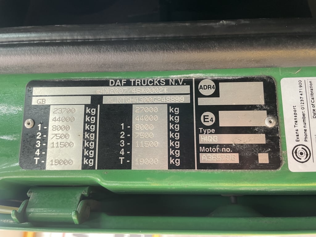 DAF XF106 480 SPACE CAB *EURO 6* 6X2 TRACTOR UNIT – 2019 – WJ19 FPE