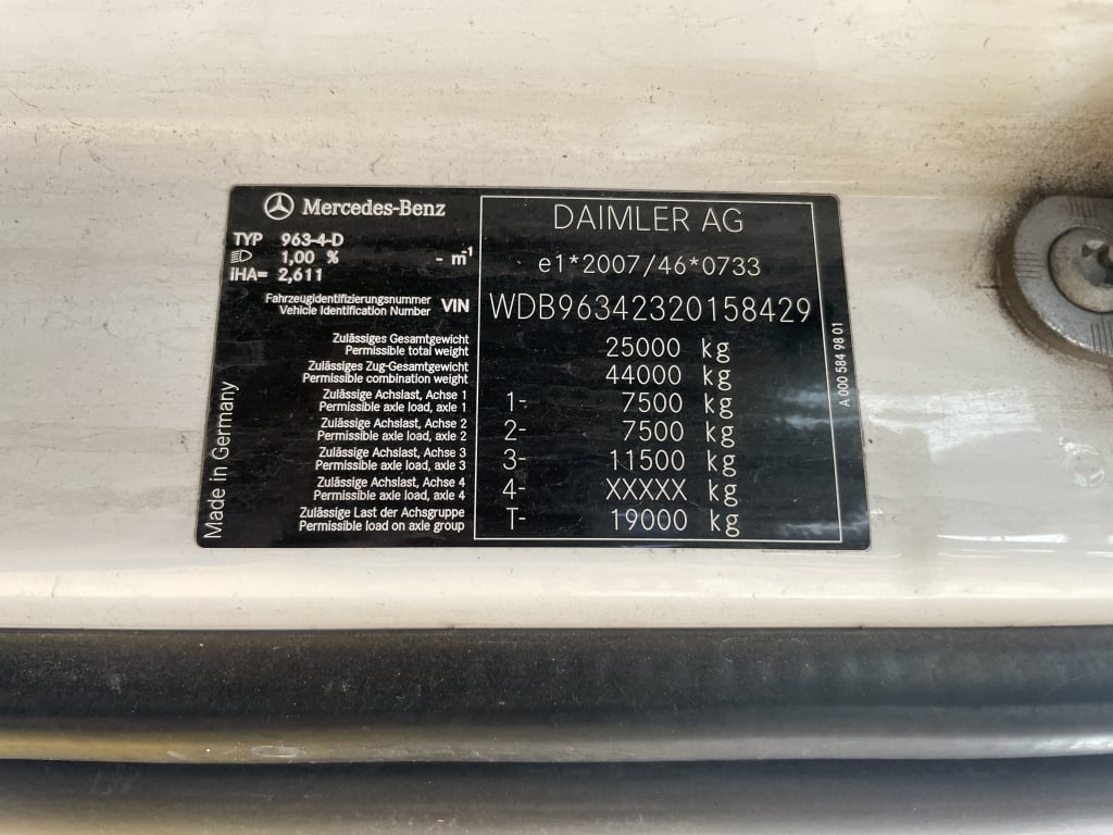 MERCEDES ACTROS 2543 *EURO 6* 6X2 TRACTOR UNIT – 2017 – YA17 NFH