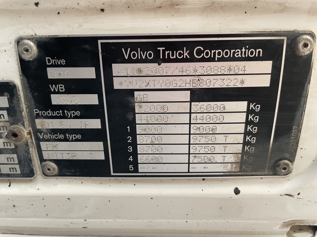 VOLVO FM 460 *EURO 6*, BENNE BASCULANTE 8X4 À TRIDEM EN ALUMINIUM – 2017 – YK17 OGL