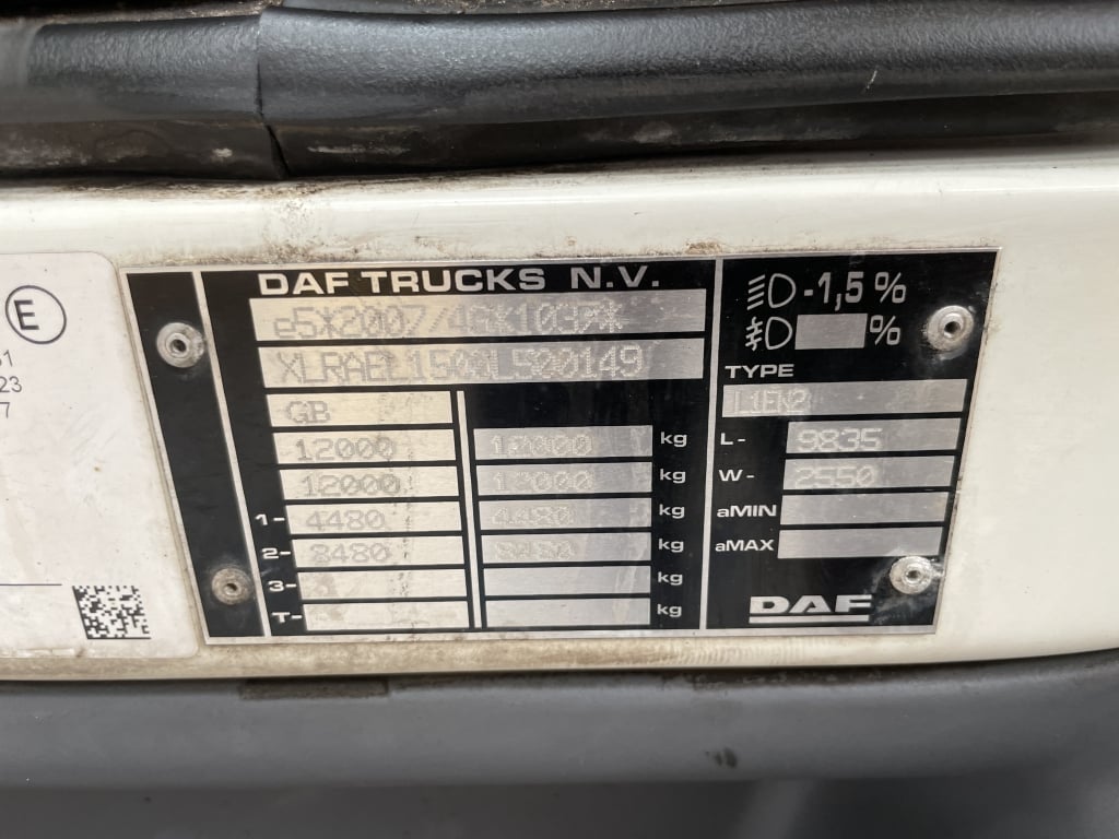 DAF LF180 4X2 *EURO 6* 12 TONNE BOX – 2020 – YX70 NAO