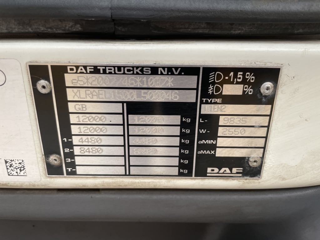 DAF LF180 4X2 *EURO 6* 12 tonnes fourgon – 2020 – YX70 NBK