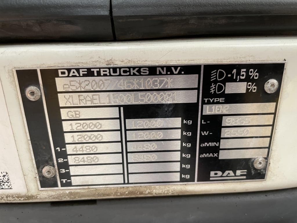DAF LF180 4X2 *EURO 6* 12 TONNE BOX – 2020 – YX70 NCU