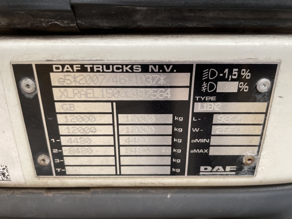 DAF LF180 4X2 *EURO 6* 12 TONNE BOX – 2020 – YY20 GJE*