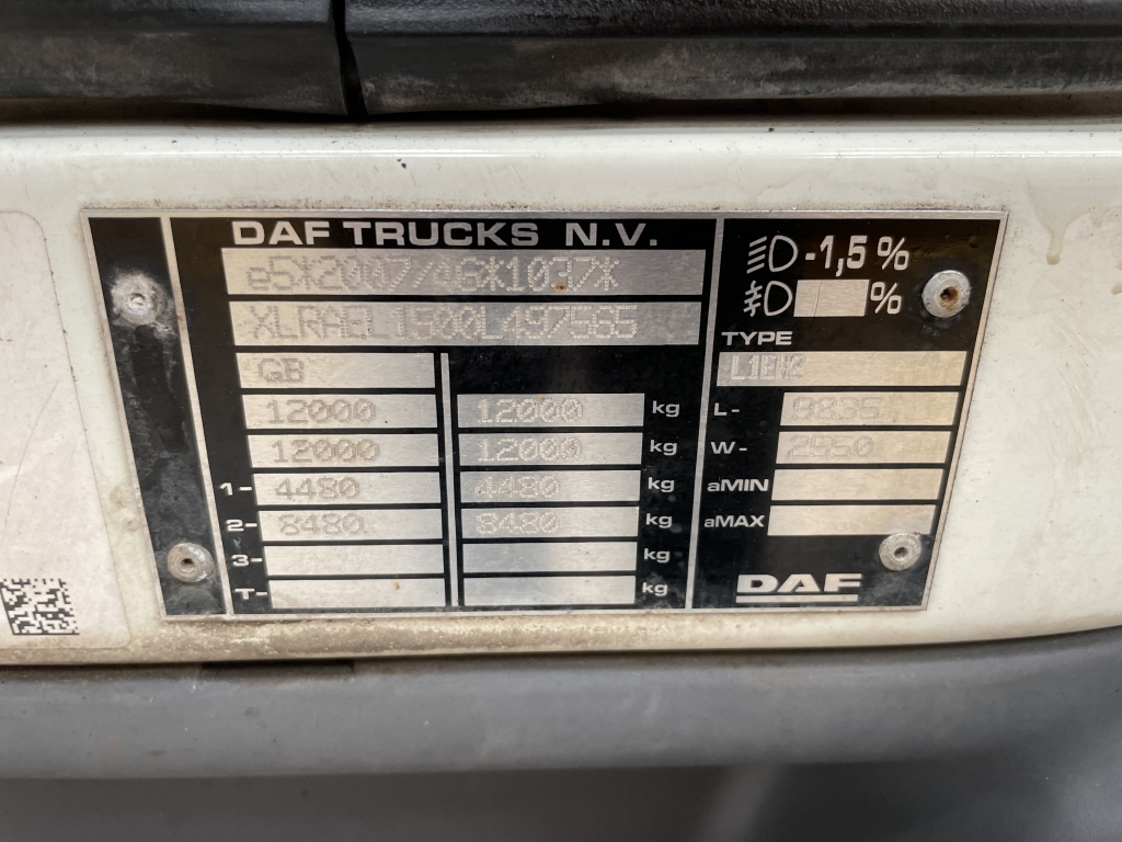 DAF LF180 4X2 *EURO 6* 12 TONNE BOX – 2020 – YY20 GJF