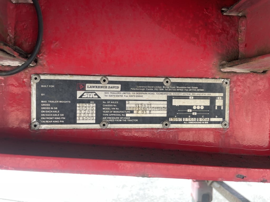 SDC 45FT FLATBED TRAILER – 2012 – C328333