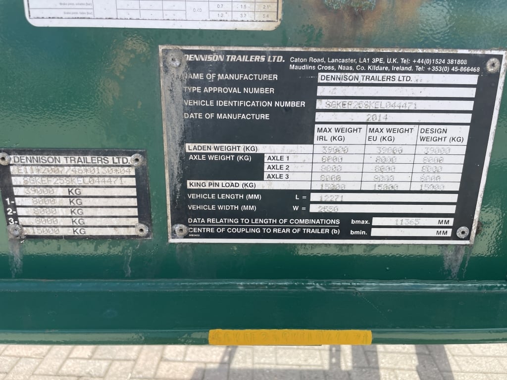 DENNISON LOCK AND GO SLIDING SKELETAL TRAILER – 2014 – C385449