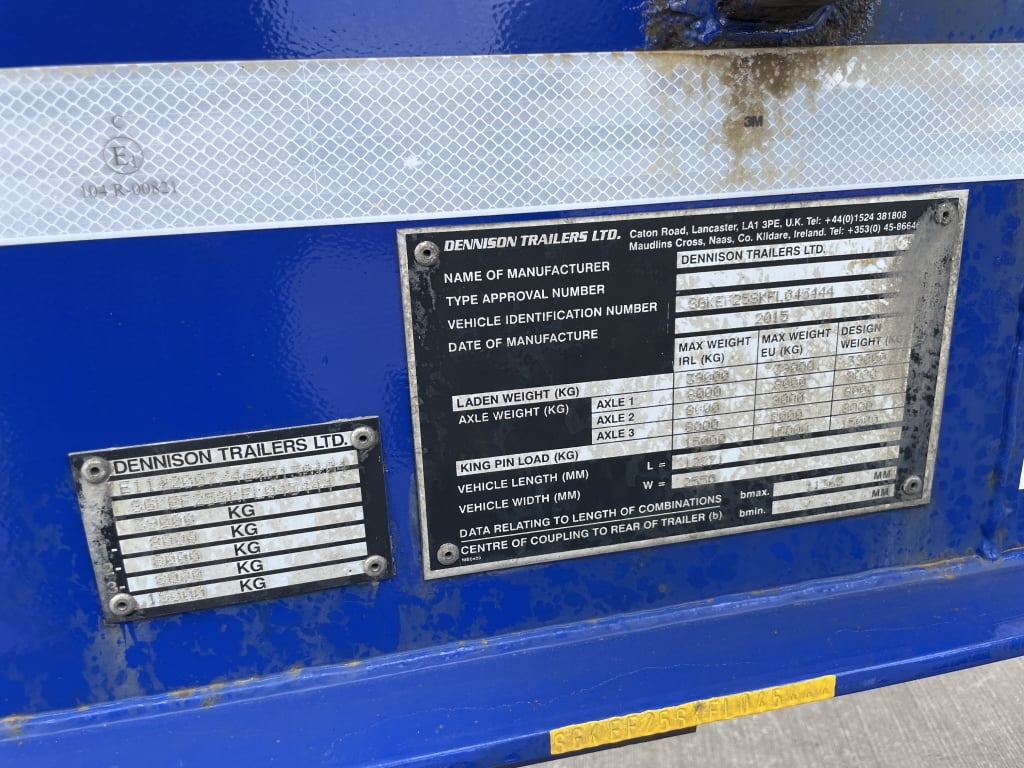 DENNISON LOCK AND GO SLIDING SKELETAL TRAILER – 2015 – C398308