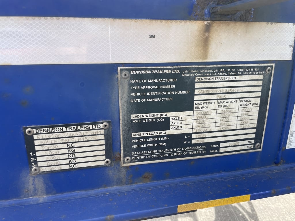 REMORQUE À CHÂSSIS DÉMONTABLE « LOCK AND GO » DE DENNISON – 2015 – C398310