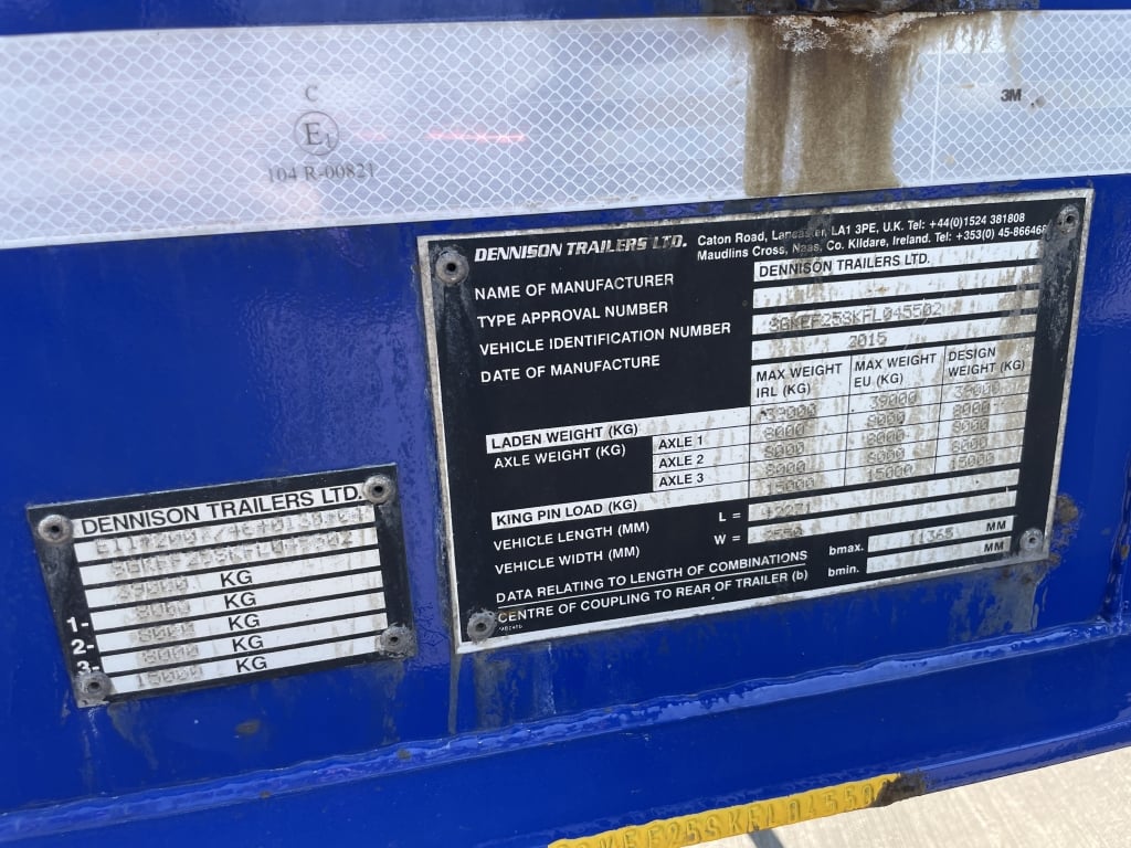 DENNISON LOCK AND GO SLIDING SKELETAL TRAILER – 2015 – C401464