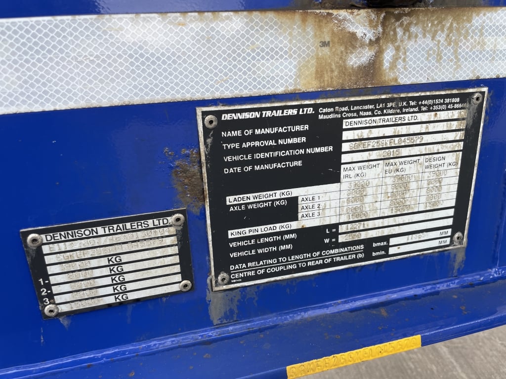 DENNISON LOCK AND GO SLIDING SKELETAL TRAILER – 2015 – C405009