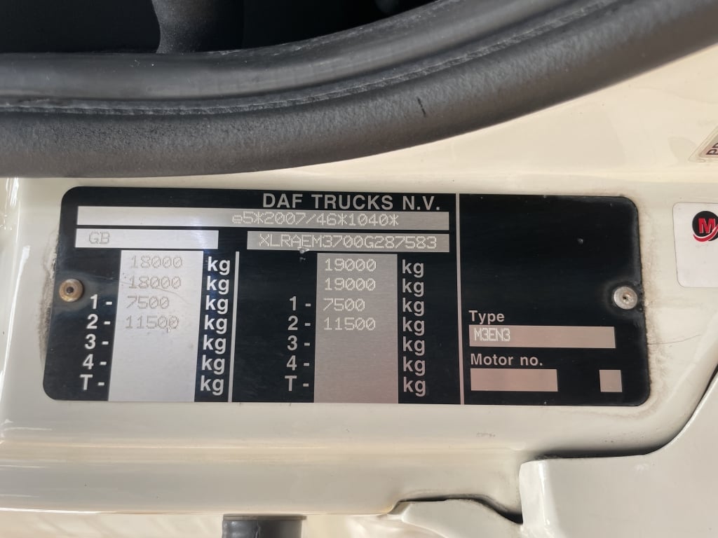 DAF CF260 *EURO 6*, 4X2 18 TONNE BOX – 2020 – FL20 TWY