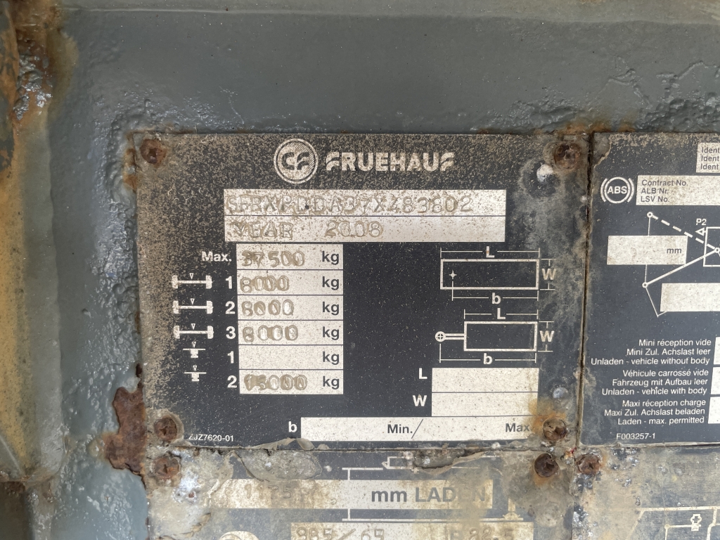 CRANE FRUEHAUF ALUMINIUM AGGREGATE TIPPING TRAILER – 2008 – C273289