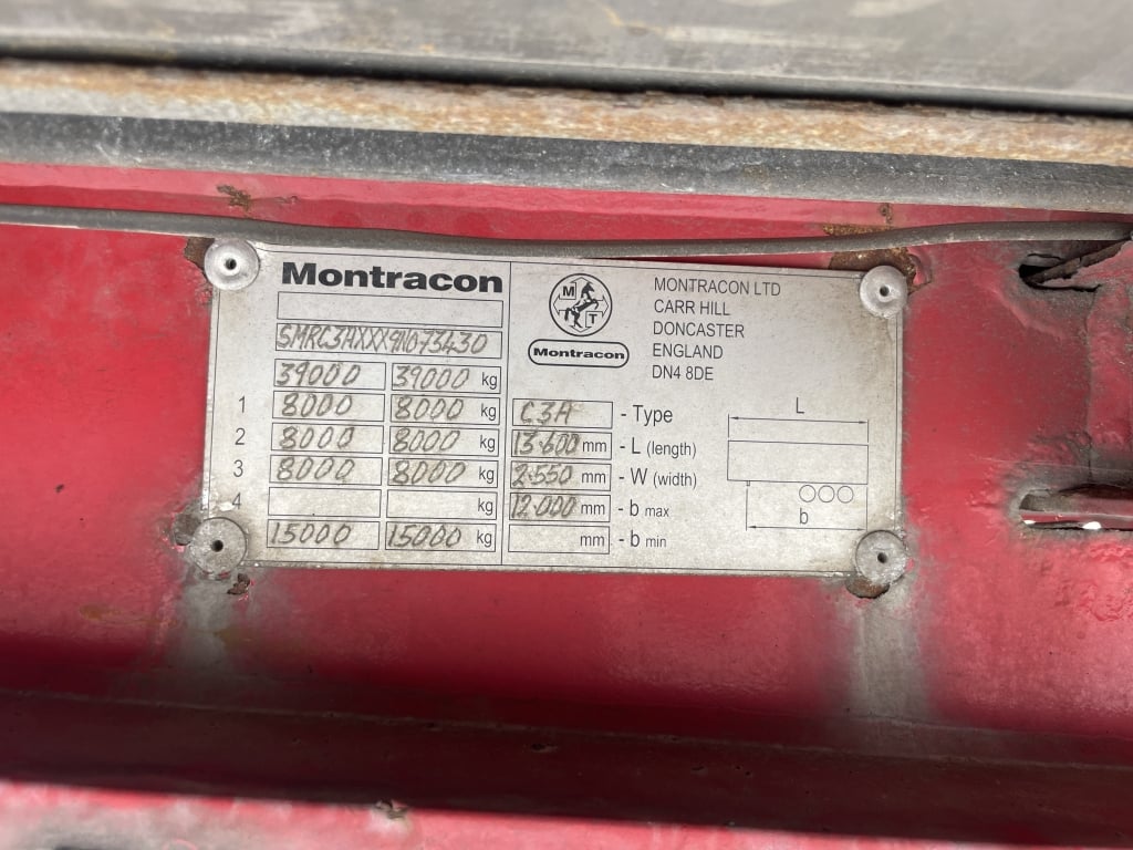 REMORQUE À RIDEAUX MONTRACON DE 45 PIEDS – 2009 – C299606