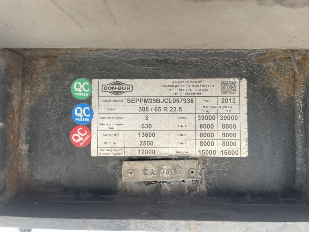 DON BUR 45FT FLATBED TRAILER – 2012 – C330638
