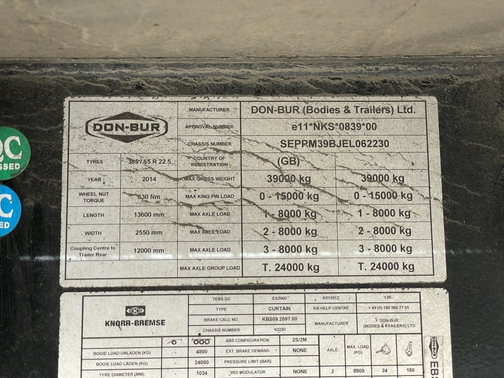 DON BUR 45FT FLATBED TRAILER – 2014 – C367642