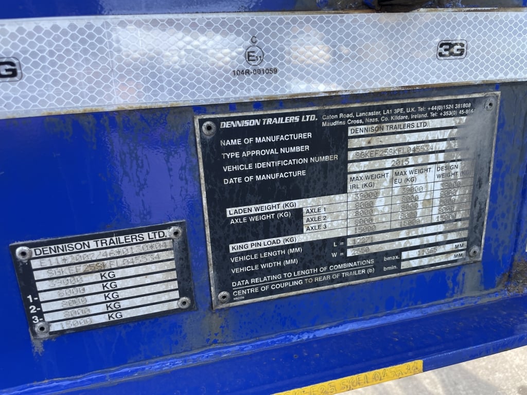 DENNISON LOCK AND GO SLIDING SKELETAL TRAILER – 2015 – C402595