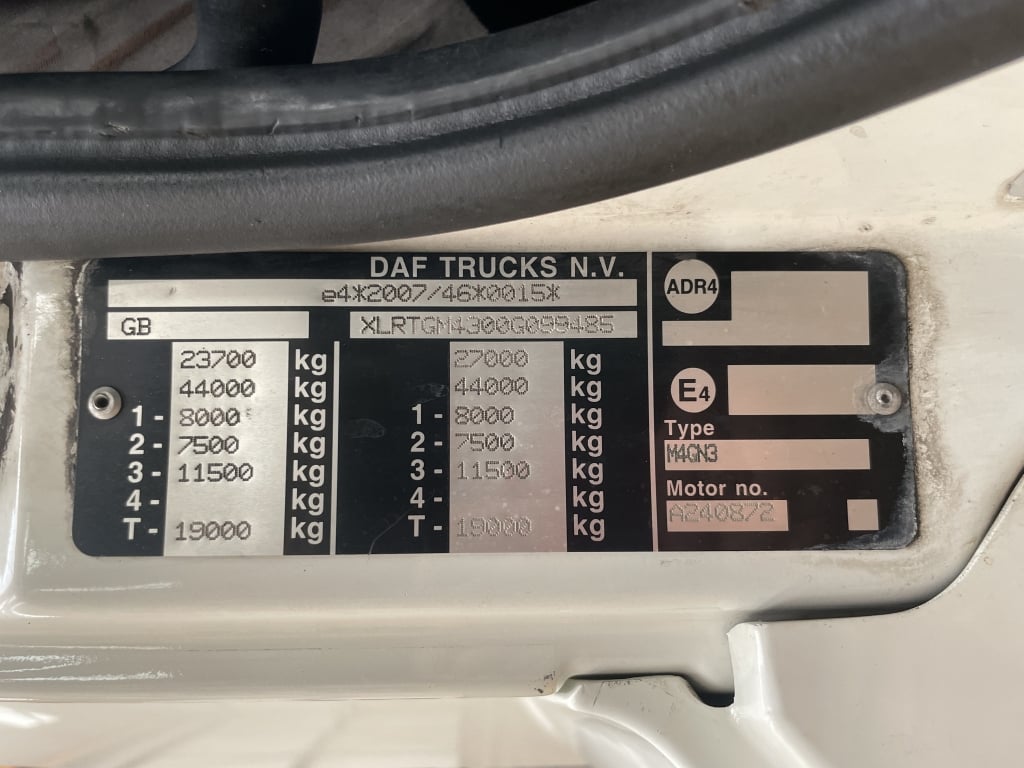 DAF CF460 FTG *EURO 6* TRACTEUR ROUTIER 6X2 – 2016 – KX16 BYC