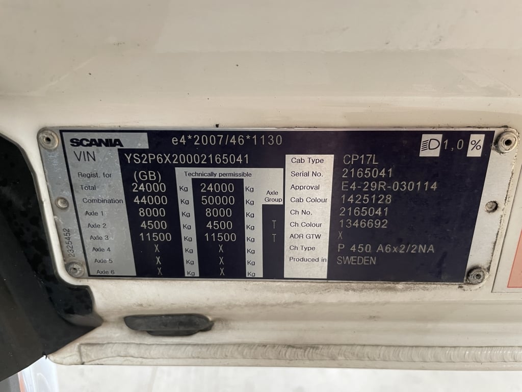 SCANIA P450 NEW GENERATION *EURO 6* PET REGS 6X2 TRACTOR UNIT – 2019 – MD19 OZM