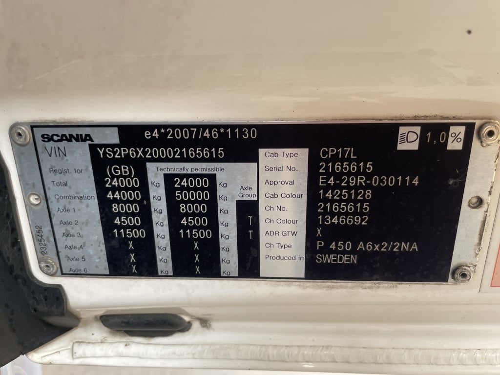 SCANIA P450 NEW GENERATION *EURO 6* PET REGS 6X2 TRACTOR UNIT – 2019 – MV69 KPZ