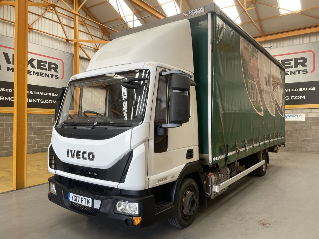 IVECO EURO CARGO 75E16 *EURO 6* 4X2, 7.5 TONNE CURTAINSIDER – 2017 – YG17 FTK
