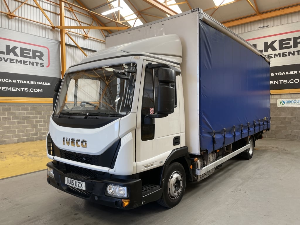 IVECO EURO CARGO 75E16 *EURO 6* 4X2, 7.5 TONNE CURTAINSIDER – 2015 – BU15 UZX