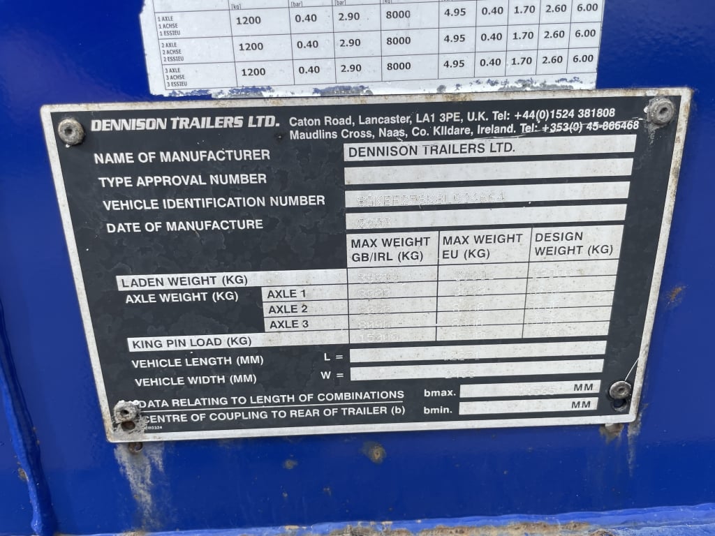 DENNISON LOCK AND GO SLIDING SKELETAL TRAILER – 2008 – C280416