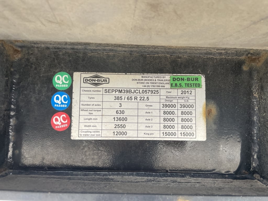 DON BUR 45FT FLATBED TRAILER – 2012 – C330544