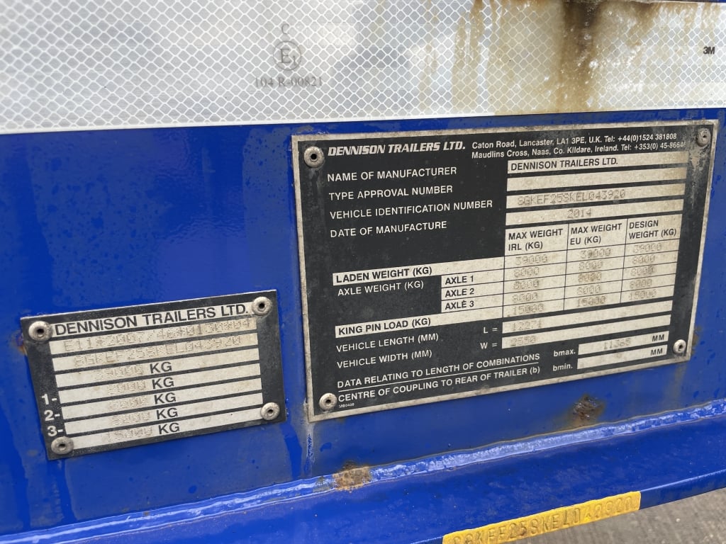 DENNISON LOCK AND GO SLIDING SKELETAL TRAILER – 2014 – C378661