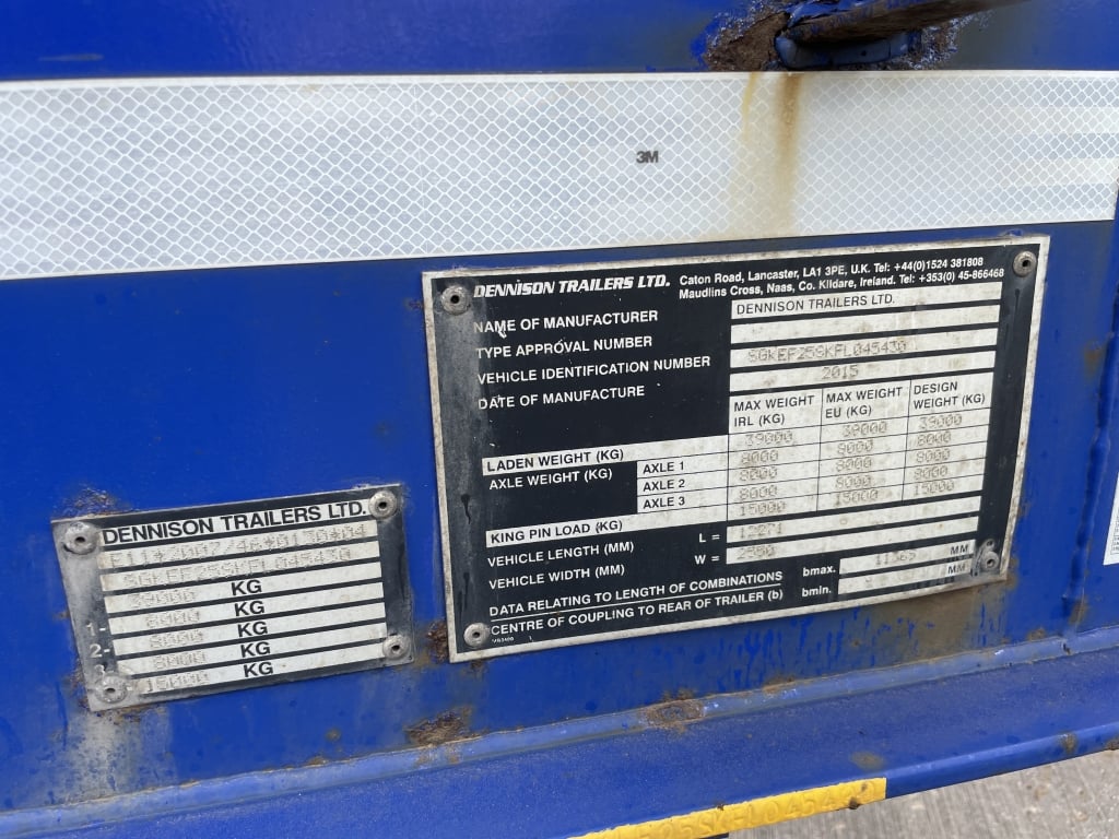 DENNISON LOCK AND GO SLIDING SKELETAL TRAILER – 2015 – C398613