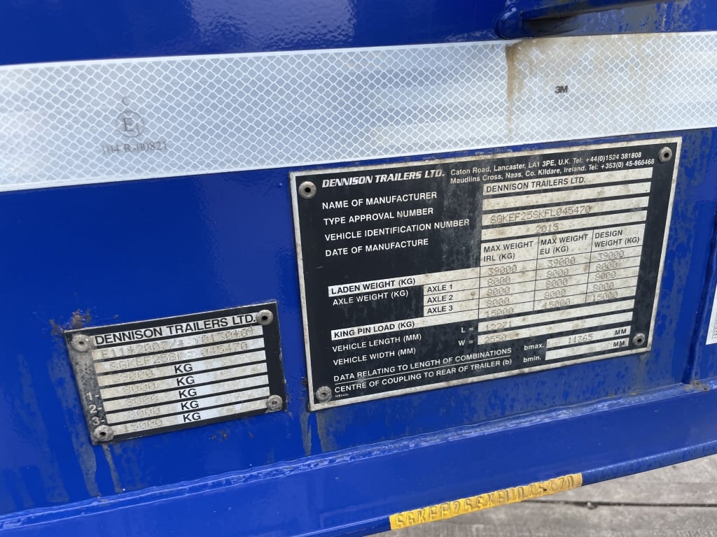 REMORQUE À CHÂSSIS DÉMONTABLE « LOCK AND GO » DE DENNISON – 2015 – C399067